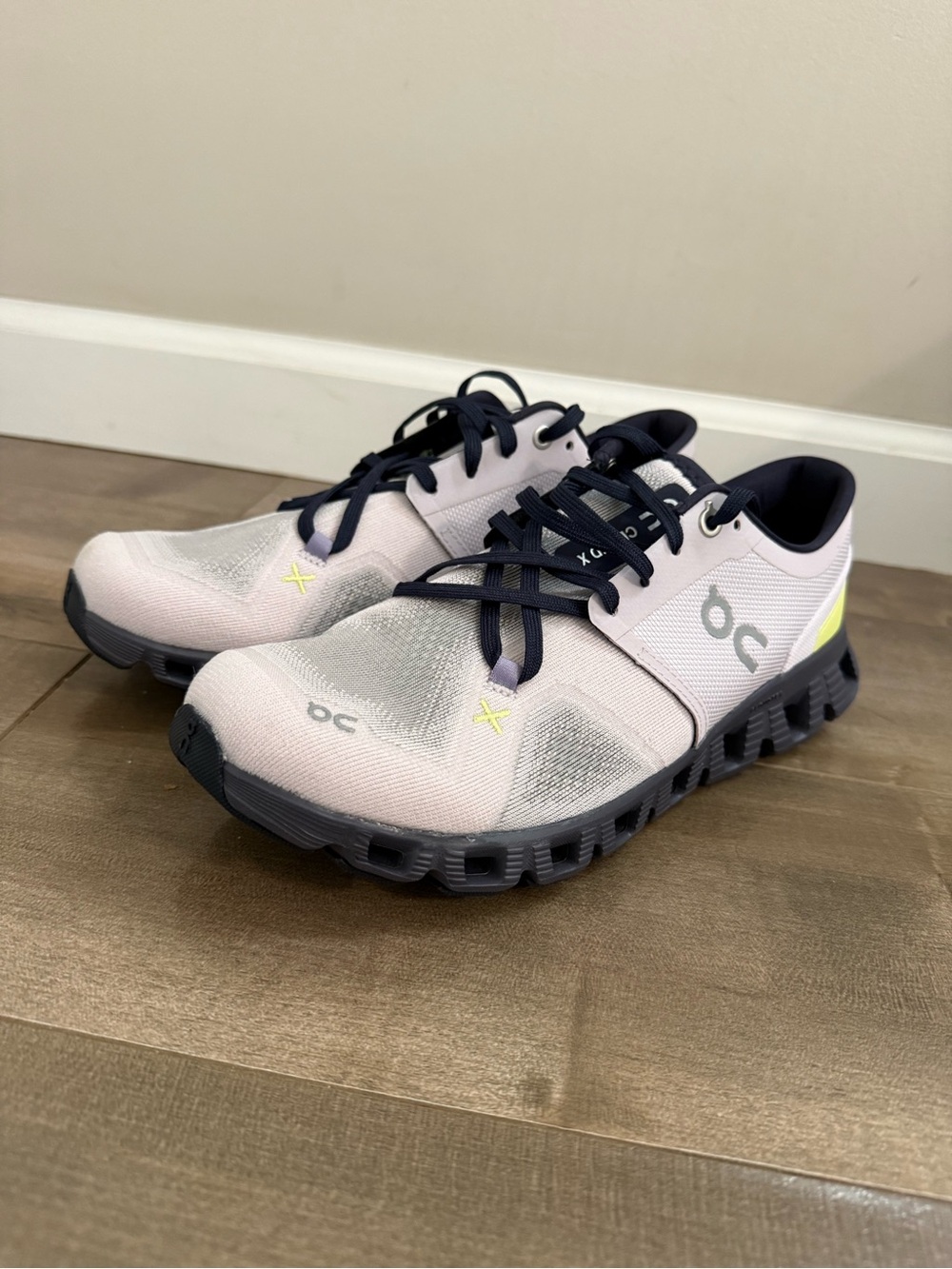 NEW On Running Cloud x3 Sneakers Running Shoes Women 9 Mesh Purple Navy Helion